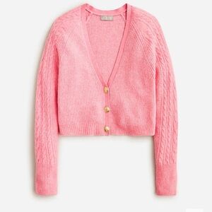 J. Crew Supersoft cropped cable-knit sweater size XS